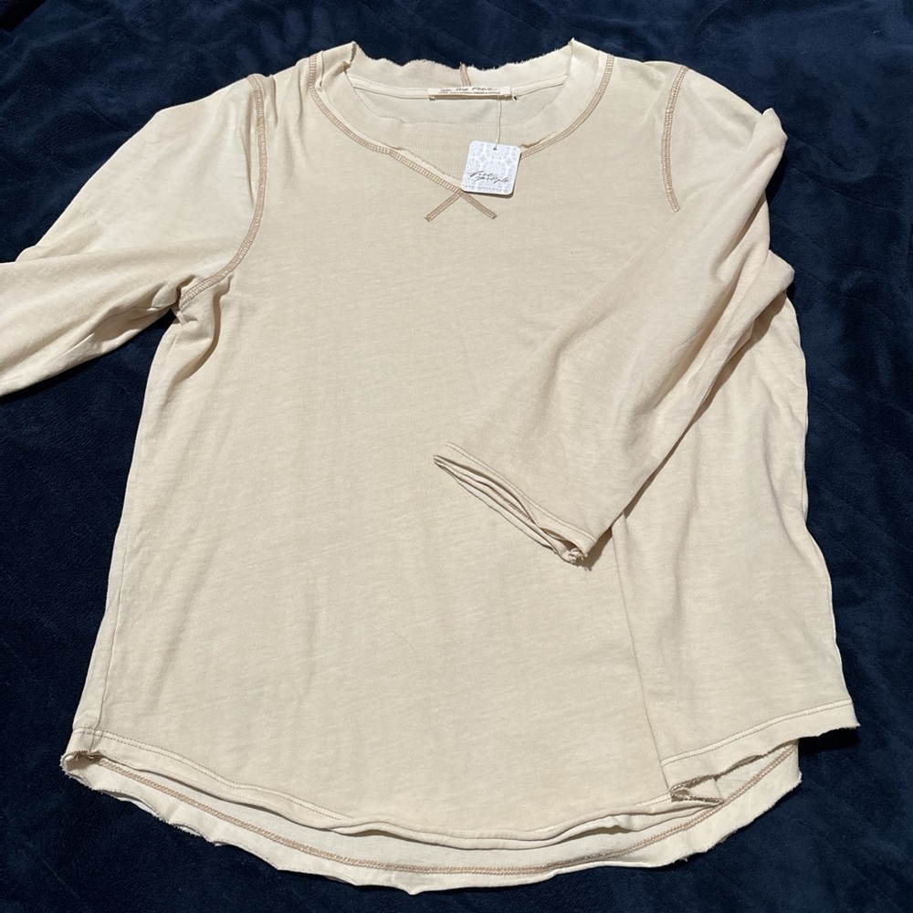 Free people 3/4 long sleeve top